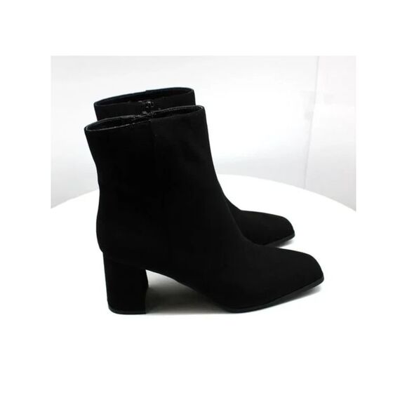 INC Womens Black Arch Support Dasha Square Toe Block Heel Zip-Up Booties 12 M - Picture 1 of 1